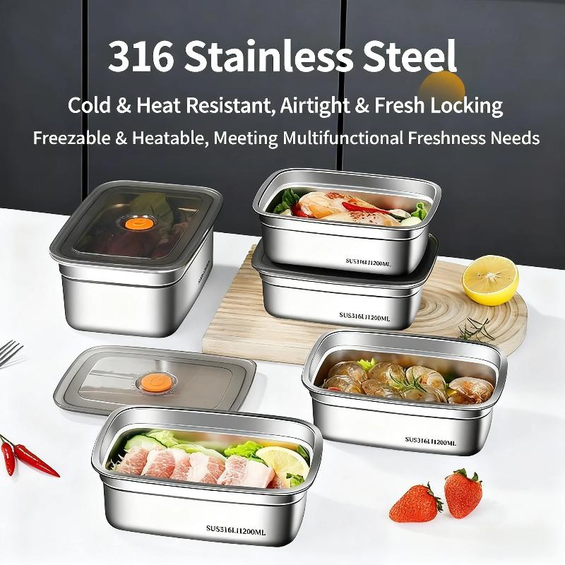 스테인리스 스틸 밀폐형 도시락 대용량 식품 안전 보관  - Food Storage Safe 리뷰 및 가격