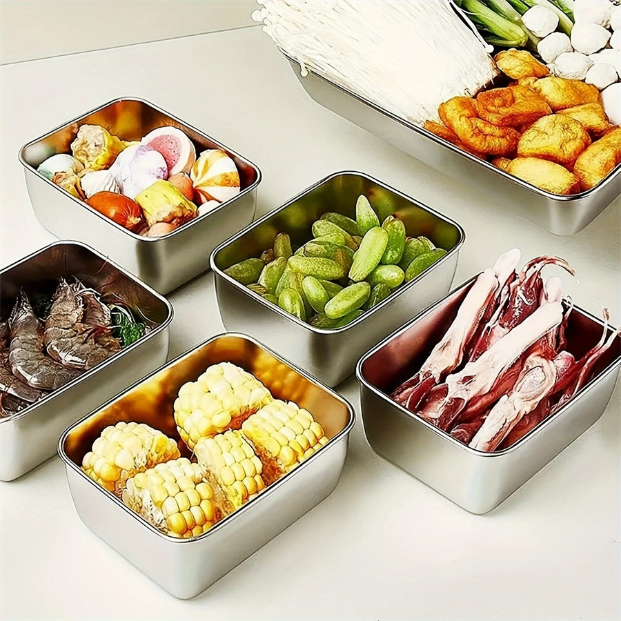 1/3/5pcs 스테인레스 스틸 식품 보관 상자 뚜껑이 - Food Storage Equipment 리뷰 및 가격