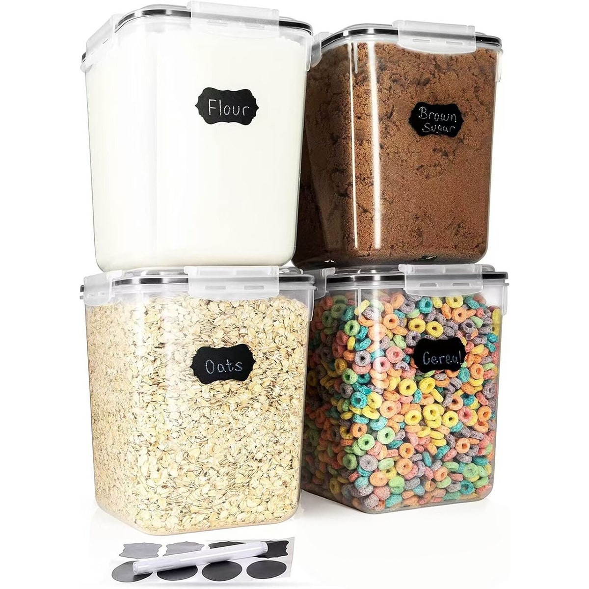 대용량 식품 보관 용기 4개 세트, 5200ml/175 - Food Storage Glass Set 리뷰 및 가격